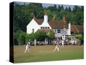 Village Green Cricket, Tilford, Surrey, England, UK-Rolf Richardson-Stretched Canvas