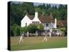 Village Green Cricket, Tilford, Surrey, England, UK-Rolf Richardson-Stretched Canvas