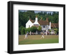 Village Green Cricket, Tilford, Surrey, England, UK-Rolf Richardson-Framed Photographic Print