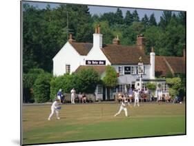 Village Green Cricket, Tilford, Surrey, England, UK-Rolf Richardson-Mounted Photographic Print