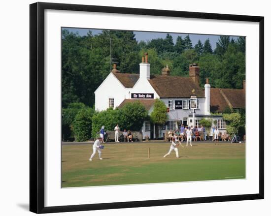 Village Green Cricket, Tilford, Surrey, England, UK-Rolf Richardson-Framed Photographic Print