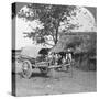 Village Home Built of Bamboo and Leaves, Burma, 1908-null-Stretched Canvas