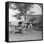 Village Home Built of Bamboo and Leaves, Burma, 1908-null-Framed Stretched Canvas