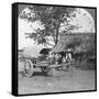 Village Home Built of Bamboo and Leaves, Burma, 1908-null-Framed Stretched Canvas