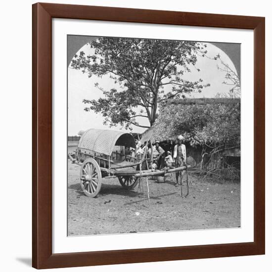 Village Home Built of Bamboo and Leaves, Burma, 1908-null-Framed Photographic Print