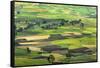 Village house and farmland in the mountain, Gondar, Ethiopia-Keren Su-Framed Stretched Canvas