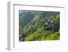 Village House and Rice Terraces in the Mountain, Longsheng, China-Keren Su-Framed Photographic Print