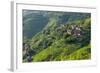 Village House and Rice Terraces in the Mountain, Longsheng, China-Keren Su-Framed Photographic Print