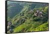 Village House and Rice Terraces in the Mountain, Longsheng, China-Keren Su-Framed Stretched Canvas