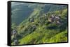 Village House and Rice Terraces in the Mountain, Longsheng, China-Keren Su-Framed Stretched Canvas