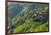 Village House and Rice Terraces in the Mountain, Longsheng, China-Keren Su-Framed Photographic Print