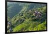 Village House and Rice Terraces in the Mountain, Longsheng, China-Keren Su-Framed Photographic Print