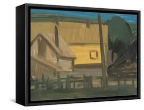 Village House-Front, 1983-Emil Parrag-Framed Stretched Canvas