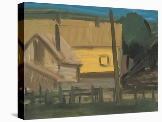 Village House-Front, 1983-Emil Parrag-Stretched Canvas