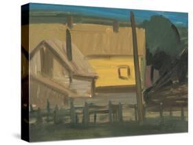 Village House-Front, 1983-Emil Parrag-Stretched Canvas