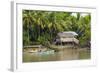 Village House on the Shore of Kaladan River, Rakhine State, Myanmar-Keren Su-Framed Photographic Print