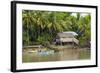 Village House on the Shore of Kaladan River, Rakhine State, Myanmar-Keren Su-Framed Photographic Print