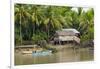 Village House on the Shore of Kaladan River, Rakhine State, Myanmar-Keren Su-Framed Photographic Print