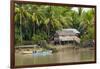 Village House on the Shore of Kaladan River, Rakhine State, Myanmar-Keren Su-Framed Photographic Print