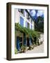 Village House with Blue Shutters, Lapradelle-Puilaurens, Aude, Languedoc-Roussillon, France-Ruth Tomlinson-Framed Photographic Print