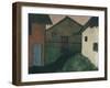 Village Houses, 1928 glue paint on burlap fabric-Otto Muller or Mueller-Framed Giclee Print