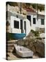 Village Houses Cut into the Cliffs, Cala D'Alcaufar, Menorca Island, Balearic Islands, Spain-Inaki Relanzon-Stretched Canvas