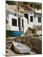 Village Houses Cut into the Cliffs, Cala D'Alcaufar, Menorca Island, Balearic Islands, Spain-Inaki Relanzon-Mounted Photographic Print