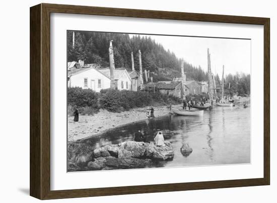 Village in Alaska, circa 1900-null-Framed Giclee Print