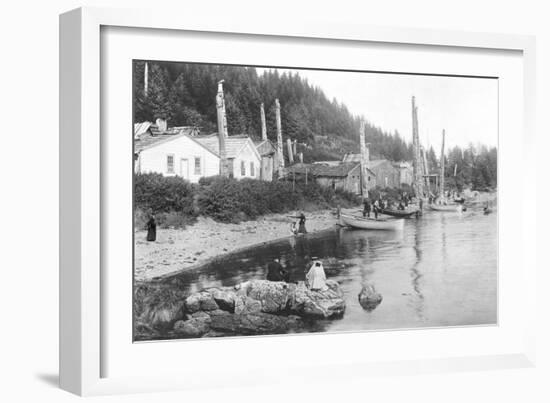 Village in Alaska, circa 1900-null-Framed Giclee Print