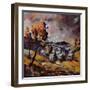 Village In Autumn 7741-Pol Ledent-Framed Art Print