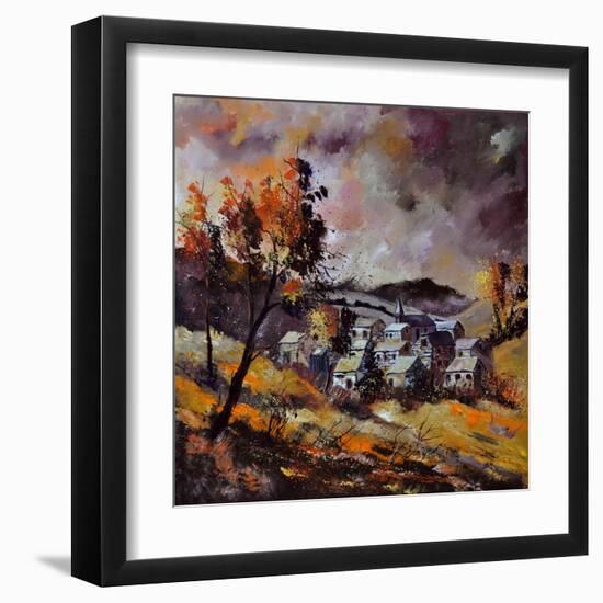 Village In Autumn 7741-Pol Ledent-Framed Art Print