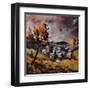 Village In Autumn 7741-Pol Ledent-Framed Art Print