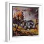 Village In Autumn 7741-Pol Ledent-Framed Art Print