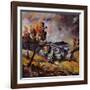 Village In Autumn 7741-Pol Ledent-Framed Art Print