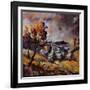 Village In Autumn 7741-Pol Ledent-Framed Art Print