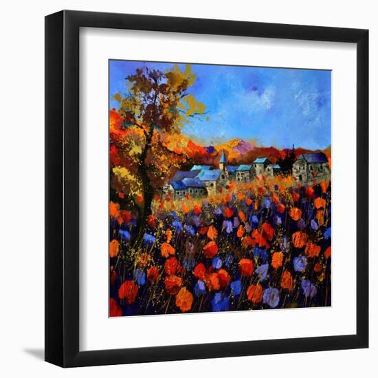 Village In Autumn 7741-Pol Ledent-Framed Art Print