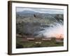 Village in flames after Explosives Dropped During an American Air Strike Against Viet Cong-Larry Burrows-Framed Photographic Print