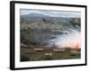 Village in flames after Explosives Dropped During an American Air Strike Against Viet Cong-Larry Burrows-Framed Photographic Print