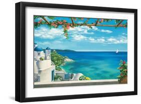 Village in Greece-Robert Dominguez-Framed Premium Giclee Print