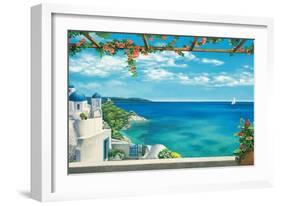 Village in Greece-Robert Dominguez-Framed Premium Giclee Print