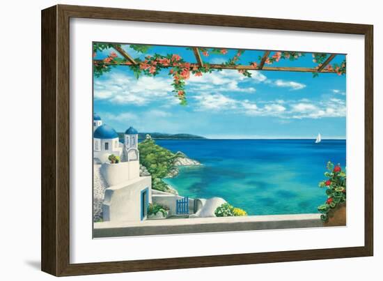 Village in Greece-Robert Dominguez-Framed Art Print