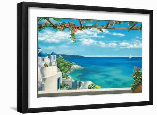 Village in Greece-Robert Dominguez-Framed Art Print