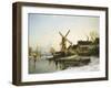 Village in Mid-Winter-Johannes Bartholomaus Duntze-Framed Giclee Print