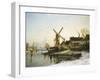 Village in Mid-Winter-Johannes Bartholomaus Duntze-Framed Giclee Print