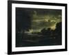 Village in Moonlight-Aert van der Neer-Framed Giclee Print