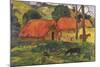 Village in Tahiti-Paul Gauguin-Mounted Giclee Print