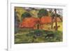 Village in Tahiti-Paul Gauguin-Framed Giclee Print