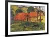 Village in Tahiti-Paul Gauguin-Framed Giclee Print