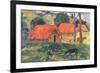 Village in Tahiti-Paul Gauguin-Framed Premium Giclee Print