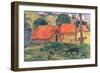 Village in Tahiti-Paul Gauguin-Framed Art Print